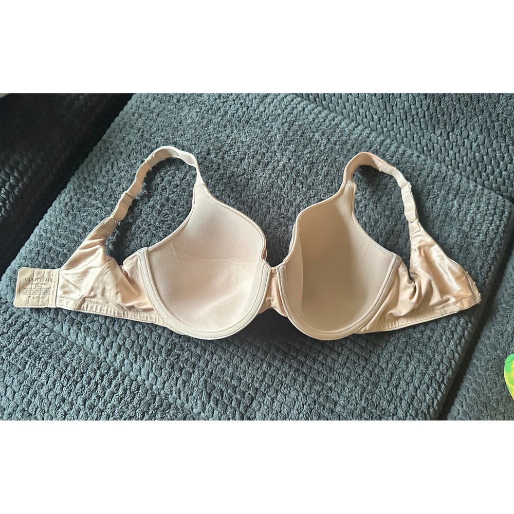 Vanity Fair Beauty Back Full Figure Underwire Bra 36DD Beige 76338 Rhinestone - Picture 6 of 9